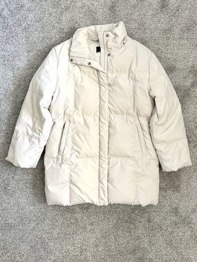 Vintage Nygard Collection Nuage Cream Down Puffer Coat No Hood Size L/XL